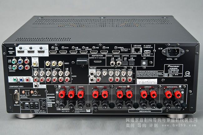 先鋒LX58功放后部接線端子